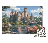 Jardin château rêve Casse-tête 1000 Pièces avec Découpe De Précision,Jeu De Puzzle Premium Puzzle De Développement Cognitif pour Une Activité Intergénérationnelle,Passion Nature Et Faune 52x38cm/1