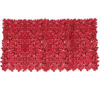 jardin clôture artificielle Clôture De Fleurs Artificielles Écran De Clôture D'intimité De Jardin De Plantes Artificielles Extensible Panneau De Haie Artificielle Décorative(Red,1 x 3 M)