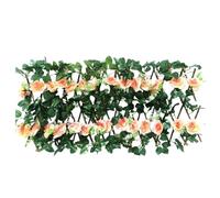 jardin clôture artificielle Clôture De Haie Artificielle Extensible Panneau Mural De Protection De La Vie Privée For Plantes De Jardin, Écran De Clôture De Lierre Artificiel 40x200cm(Ten Roses)