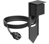 ledscom.de Jardin Colonne de Prises PIWI avec Piquet de Terre et 2m de câble pour l'extérieur, IP44, 1x, Anthracite