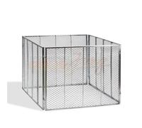 Jardin Composteur métallique Composteur de jardin 106x106x81 cm entièrement galvanisé