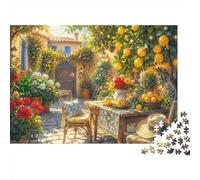 Jardin Cour 1000 Pièces Mini Puzzle pour Adultes | 52x38cm Carton, Décoration Maison, Coupe Précise, Cadeau Anniversaire, Détente Esprit