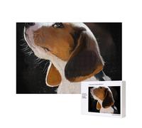 Jardin d'accueil pour Chiots Beagle,Puzzle Familial en Bois de 300 pièces pour Adultes et Adolescents, décoration d'intérieur