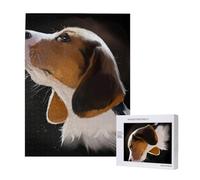 Jardin d'accueil pour Chiots Beagle,Puzzle Familial en Bois de 500 pièces pour Adultes et Adolescents