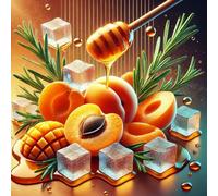 Jardin d'ambre gelé - Concentré d'arômes glacés au miel, au romarin et à l'abricot - Végétalien - Sasami - 100ml