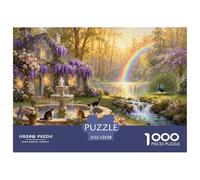 Jardin de l'espoir Puzzle en Bois Imperméable DIY Puzzles De 1000 Pièces pour Adultes Coloré Jeux De Stimulants