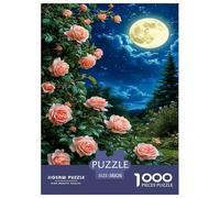 Jardin de Nuit de la Lune Puzzle 1000 Pièces Educa Jouet Jeu D'Intelligence Décoration Intérieure Intéressant Jeu Éduchatif Challenge Toy Adultes & Enfants des 14 Ans 38x26cm/1000pcs