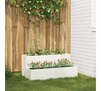Jardin de vieXL Planteur à 2 niveaux 100x60x45 cm Acier blanc