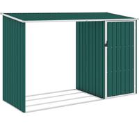 Jardin Dépôt de bois de chauffage Vert 245x98x159 cm Acier galvanisé