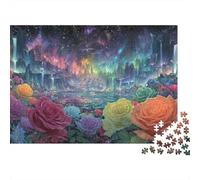 Jardin des Roses Fantasy 1000 Pièce Carton Robuste Puzzle Premium Adolescents Fans 12-18 Ans Impossible Difficile Défiant Joyeux Cadeau 52x38cm/1000pcs