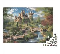 Jardin du château de Fantaisie Puzzle 1000 Pièces Educa Jouet Divertissement Créatif De l'art De La Décoration intéressant Jeu Éducatif Challenge Toy Adultes & Enfants des 14 Ans 38x26cm/1000pcs