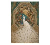 Jardin du Paon Blanc Puzzle 1000 Pièces en Bois, Jeu de Patience