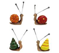Jardin Escargot Miniature Ornement 4 Pièces Jardin Statue Résine Escargot Figurine Jardin Paysage Escargots Simulation Petit Escargot Mini Escargots pour Jardin Patio Paysage Féerique Jardin