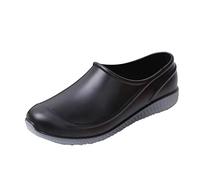 Jardin Été Femmes Couples Bottes de Pluie Chaussures imperméables Cuisine Classique Bottes de sur Les Pieds Bottes de Pluie Sandale Plate Compensée Chic (Black, 37)