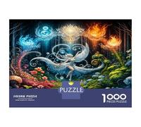 Jardin féérique Magique 1000 Pièces Puzzle Premium Nature enchantée Puzzle Classique Voitureton Épais - Ultra Dur, Anti-Stress Détente, Idéal pour Les Loisirs Indoor Amusants 52x38cm/1000pcs