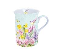 Jardin fleuri - Tasse à thé en Porcelaine Fine BLEU G