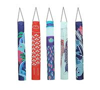 Jardin Girouette 70/140cm Pêche à la Carpe Japonaise Manche à Air Cerf-Volant Japon Koinobori Streamer Poisson Drapeau Cerf-Volant Dessin Animé Carpe Chaussette à Vent Drapeau Cadeaux Décoration de C