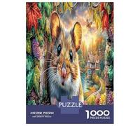 Jardin Hamster Jigsaw Puzzle Jeu Difficile pour Les 1000 Pièces Petit Animaux Mignon Puzzles Décoration Intérieure Divertissement Créatif Aux Adultes Et Enfants 52x38cm/1000pcs