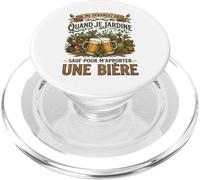 Jardin Jardinier Jardine Et Bière Drôle Idée Jardinage PopSockets PopGrip pour MagSafe