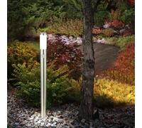 Jardin LED Inox Lampe sur Pied Support Éclairage Capteur Véranda Route Cour