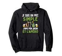 Jardin mec simple apéro cadeau jardinage paysagiste drole Sweat à Capuche