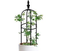 Jardin obélisque treillis 3 pieds de haut rond rond résistant à la rouille jardin trellis bricolage plante grimpant facile à assembler pour les pots de plants d'escalade intérieurs, obélisque