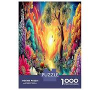 Jardin Paradis 1000 Pièces Lumière forêt Puzzle Défi Jouet Jeu Familial Décoration D'intérieur Et Enfants À Partir De 14+ Ans Art Mural Cadeau 38x26cm/1000pcs