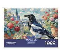Jardin Paris Pie Bavarde Puzzle 1000 Pièces Puzzle pour Adultes Détente Décoration Maison Cadeau 70x50cm/1000pcs