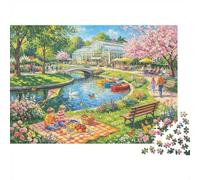 Jardin Pique-Nique Rivière Puzzle, 1000 Pièces Jeu Intérieur Adulte