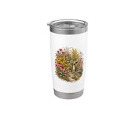 Jardin Plantes Indigènes Bain Oiseaux Fleurs Sauvages Gobelet isotherme en acier inoxydable double paroi