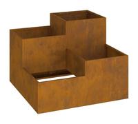 Jardin Pot de 100x100x60 cm en Acier Weathering