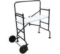 JARDIN PRATIC Echafaudage de travail - 32, 56 et 81 cm du sol - Pliant avec roue - Charge max 150 kg - 107 x 40 cm
