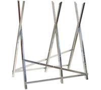 JARDIN PRATIQUE Chevalet de tronçonnage bûches en métal CT300 - 3 tréteaux - L76 x H77 cm