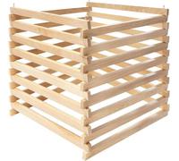 Jardin Premium Composteur en bois de chêne 100x100x89cm Composteur rapide 0,78 m³