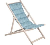JARDIN PRIVE Chilienne matelassée Danemark blue structure en bois massif