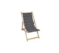 JARDIN PRIVE Chilienne matelassee Helsinki - Toile amovible - Noir et blanc