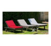 Jardin Prive Coussin Bain De Soleil Monte Carlo - 185 X 55 X 6 Cm - Gris Ardoise Gris