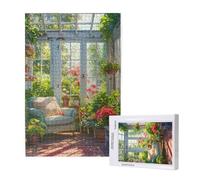 Jardin Puzzle 5000 Pièces Adultes Puzzle Paysage Classique, Activite Manuelle Adulte, Puzzles de Jeu Stimulants, Puzzles Impossible, Enjoy Activités de défi Familial pour Ies Soirées de Jeu,p1702t