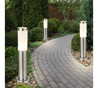 Jardin Route Support Lumières Inox Véranda Extérieur Lampes Prises IP44 3er Set