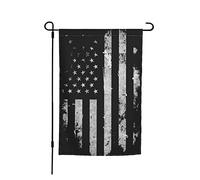 Jardin Signe Drapeau Américain Noir Et Blanc 30X45cm Drapeau De Jardin Drôle Drapeau De Noël Coupe-Vent Et Étancheune Drapeau De Décoration Décoration Pour Patio Porche Chambre À Coucher