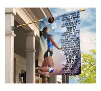 Jardin Signe Drapeau De Jardin Double Face Drapeaux De Pirate Décoration Pour Balcon Patio Une Fille Qui Joue Au Volley-Ball. Aujourd'Hui Est Une Bonne Journée Pour Sourire Davantage. S