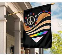 Jardin Signe Drapeaux De Vacances Durable Drapeau De Jardin Décoration Pour Porche Balcon Pelouse Ici, La Haine N'A Pas Sa Place. Paix, Amour, Égalité. Mois De La Fierté Lgbt. S