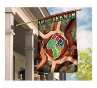 Jardin Signe Drôle Drapeau De Décoration Drapeaux De Pirate Unissons Nos Efforts Pour Protéger Le Juneteenth Sud-Africain. Libre Depuis 1865, Décoration De Jardin Pour Le Panafricanisme. S