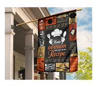 Jardin Signe Drôle Drapeau De Jardin Supérieure Drapeaux De Pirate Décoration Pour Porche Patio Balcon Uniforme De Chef Vintage. Votre Avis N'Était Pas Dans Ma Recette. S