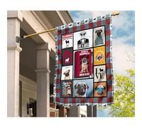 Jardin Signe Durable Drapeau De Jardin Drôle Drapeau De Décoration Décoration Pour Extérieure Maison Patio Adorable Carlin Fauve. J'Adore Mon Teckel, Le Chef ! S