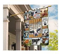 Jardin Signe Supérieure Drapeau De Jardin Durable Drapeaux De Pirate Collection D'Illustrations De Vaches Amusantes Vache Brune Avez-Vous Du Lait Pour Moi Ferme S