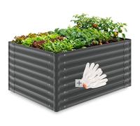 Jardin surélevé - TECTAKE - Bac potager surélevé BLOMMA stable, hauteur ergonomique, bords arrondis, 720 L - Gris anthracite