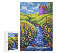 Jardin Tournesol Puzzs 1000 Pièces Educa FamilChalnge 3D Qualité Supérieure Relaxation & Art Décoration Intérieure Assemblage Amusant 1000 PCS