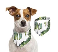 Jardin Tropical,Bandanas pour Chien, écharpe en Coton, Bavoirs réglables pour Animaux de Compagnie,S