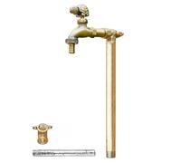 Jardin vertical extérieur avec rallonge de protection contre le gel en cuivre et robinet tortue - 60 cm - Élégant et durable pour les amateurs de jardinage